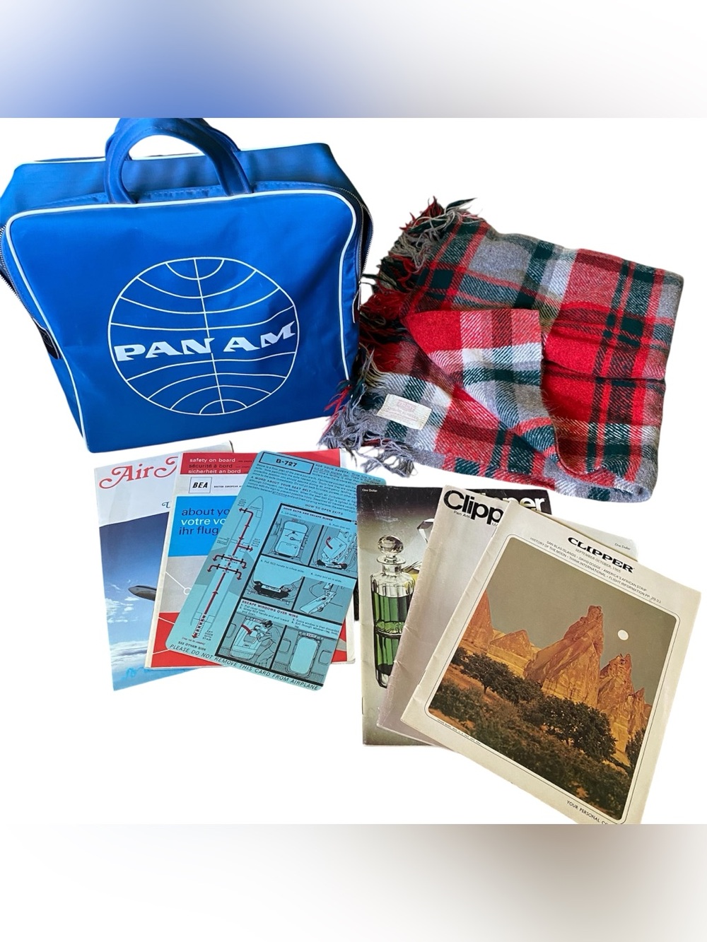 Vintage Pan Am travel bag bundle